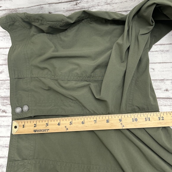 Exofficio Pants 12 Womens Insect Shield Nylon Stretch Roll Up Hiking Olive Green - Picture 8 of 11